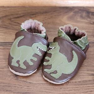 Robeez Leather Dinosaur Slippers